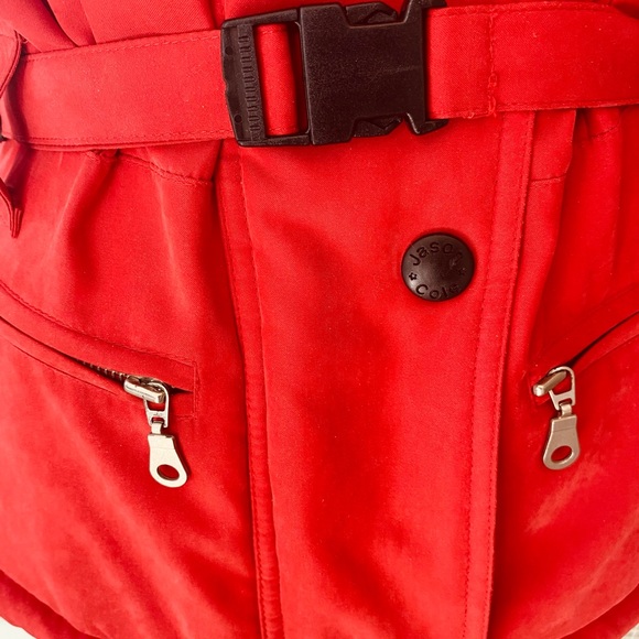 RED COAT by Jason Cole with Black Fur Sleeves & Collar - Picture 12 of 15